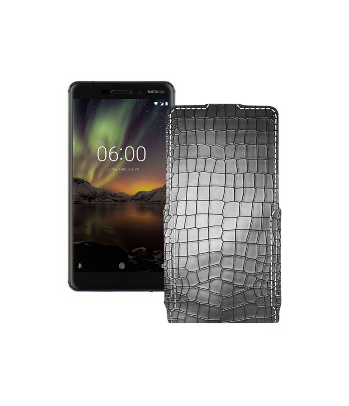 Чохол-флип з екошкіри для телефону Nokia 6.1