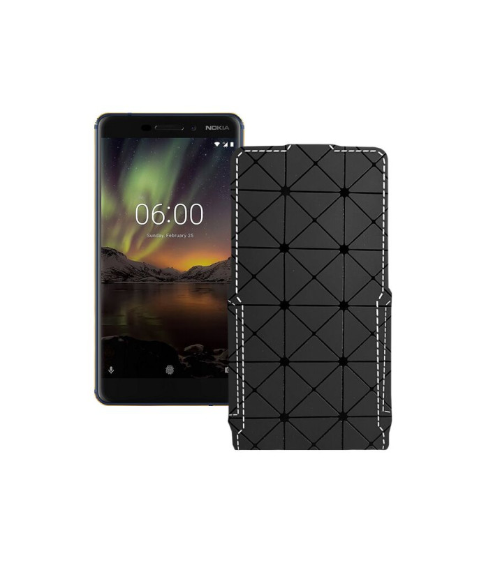 Чохол-флип з екошкіри для телефону Nokia 6.1