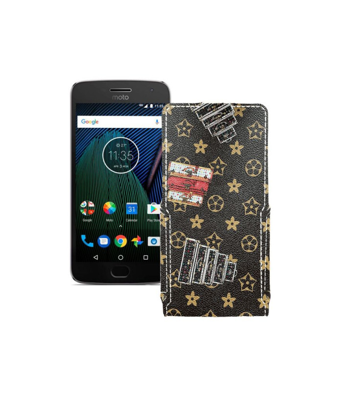 Чохол-флип з екошкіри для телефону Motorola Moto G5 Plus