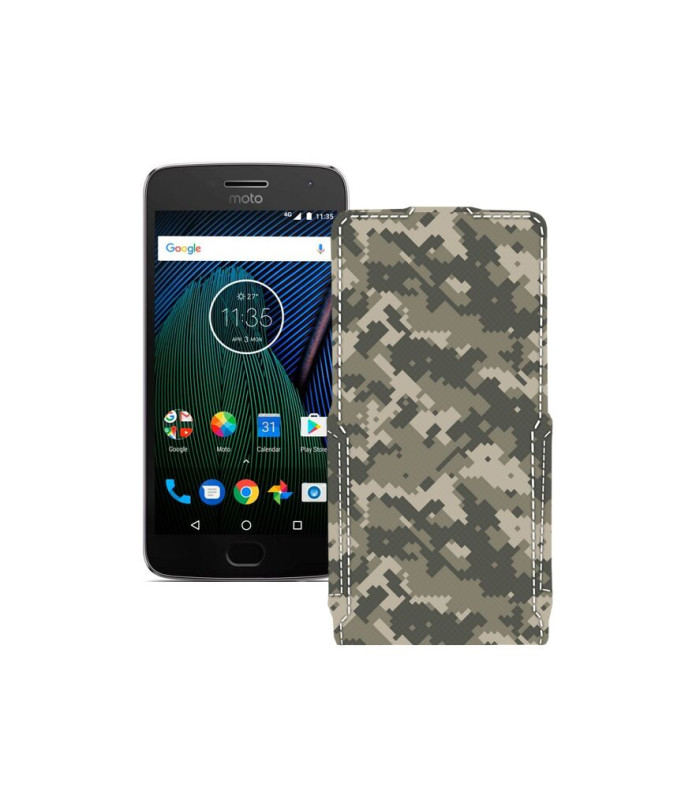 Чохол-флип з екошкіри для телефону Motorola Moto G5 Plus