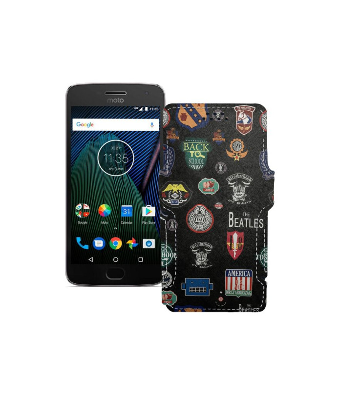 Чохол-книжка з екошкіри для телефону Motorola Moto G5 Plus