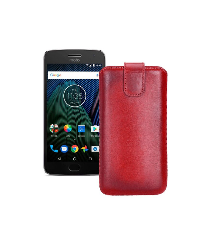 Витяжка з екошкіри для телефону Motorola Moto G5 Plus