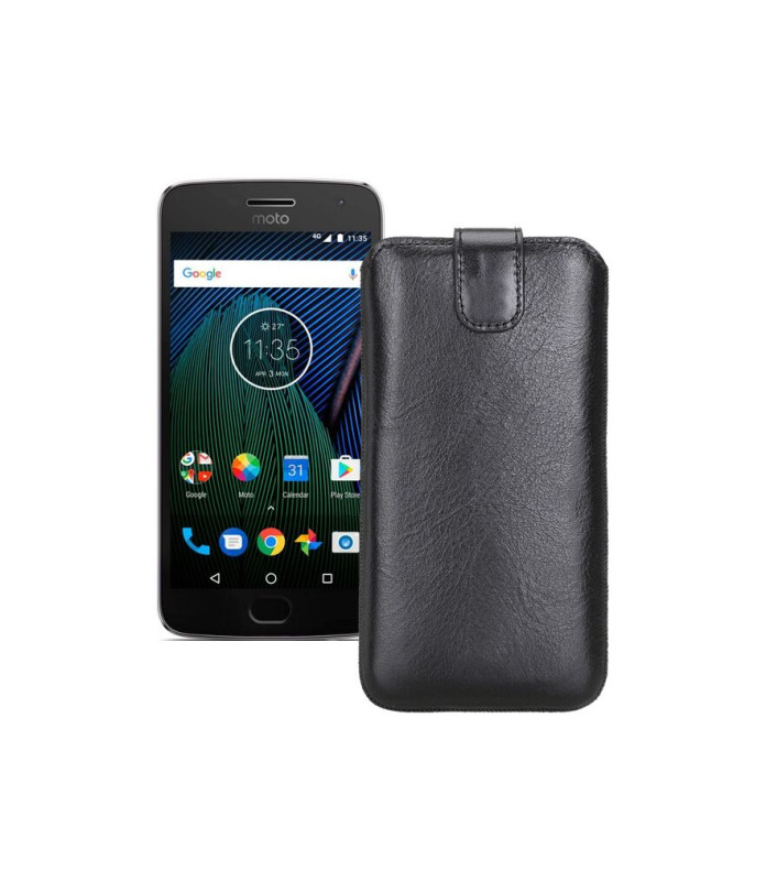 Витяжка з екошкіри для телефону Motorola Moto G5 Plus