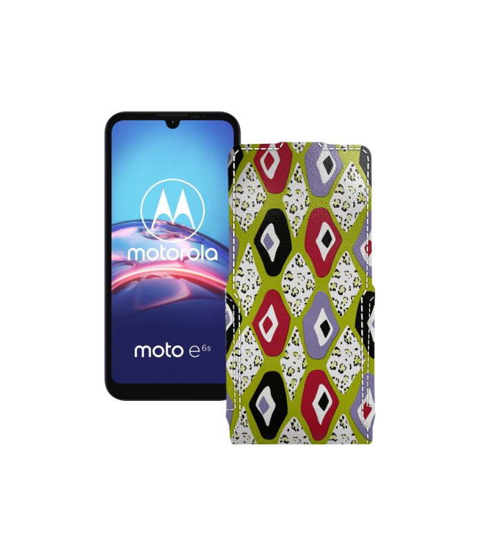 Чохол-флип з екошкіри для телефону Motorola Moto E6s