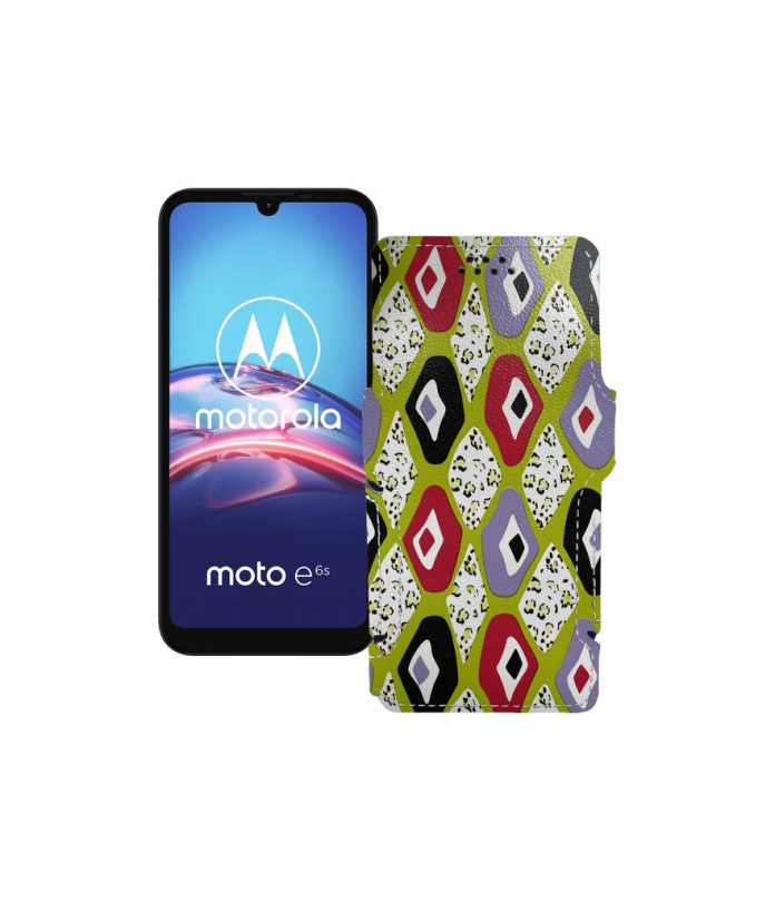 Чохол-книжка з екошкіри для телефону Motorola Moto E6s