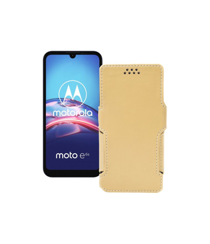 Чохол-книжка з екошкіри для телефону Motorola Moto E6s