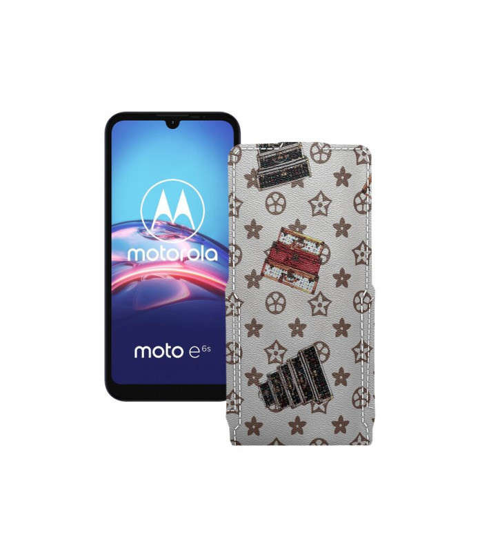 Чохол-флип з екошкіри для телефону Motorola Moto E6s