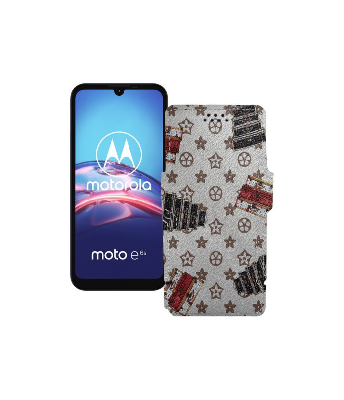 Чохол-книжка з екошкіри для телефону Motorola Moto E6s