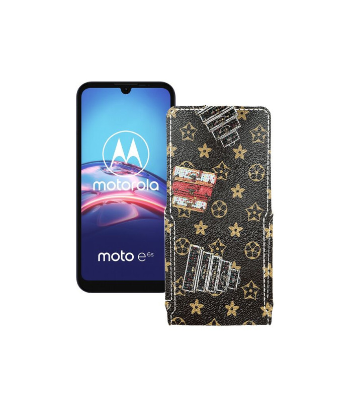 Чохол-флип з екошкіри для телефону Motorola Moto E6s