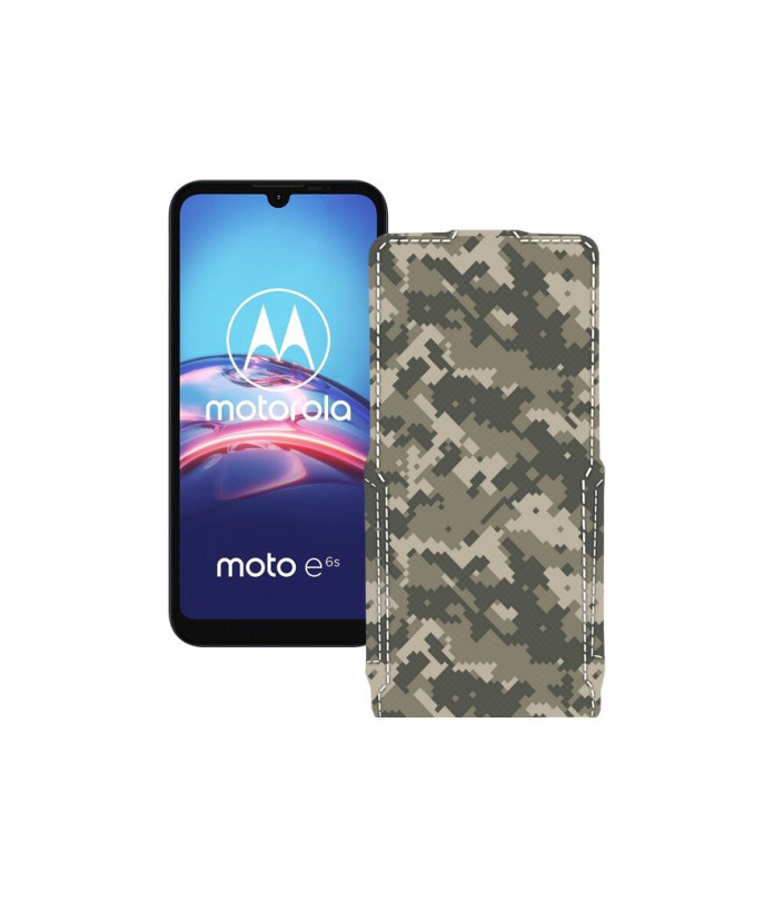 Чохол-флип з екошкіри для телефону Motorola Moto E6s