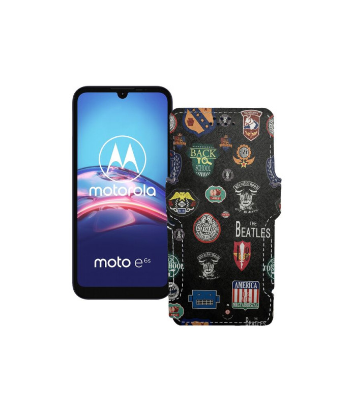 Чохол-книжка з екошкіри для телефону Motorola Moto E6s