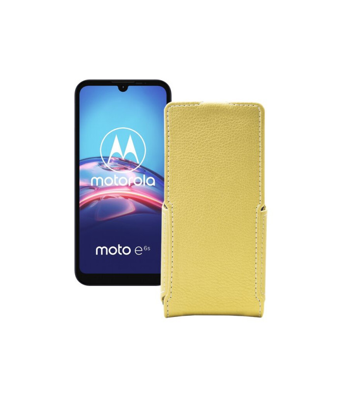 Чохол-флип з екошкіри для телефону Motorola Moto E6s