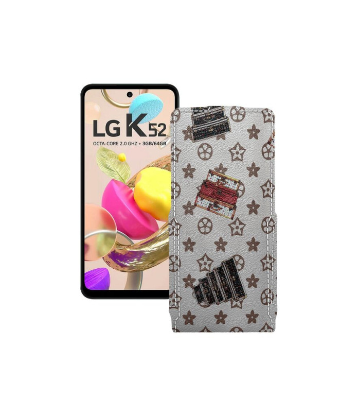 Чохол-флип з екошкіри для телефону LG K52