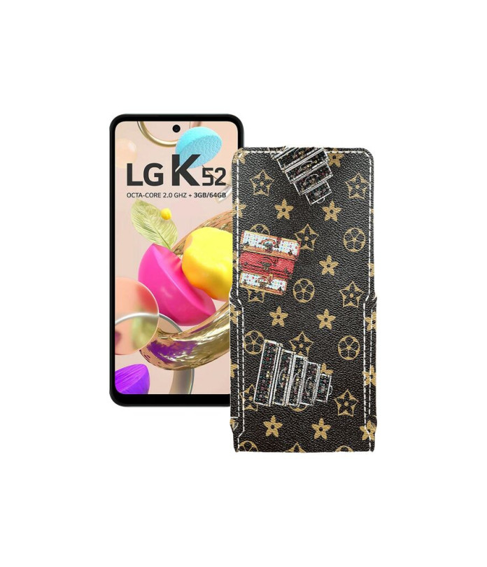 Чохол-флип з екошкіри для телефону LG K52