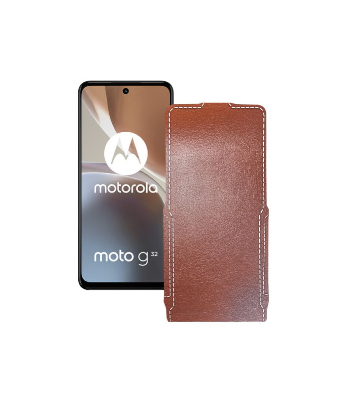 Чохол-флип з екошкіри для телефону Motorola Moto G32