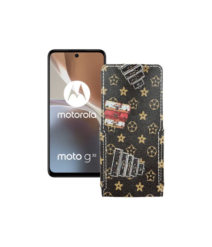 Чохол-флип з екошкіри для телефону Motorola Moto G32