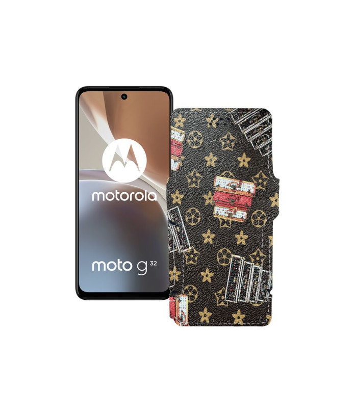 Чохол-книжка з екошкіри для телефону Motorola Moto G32