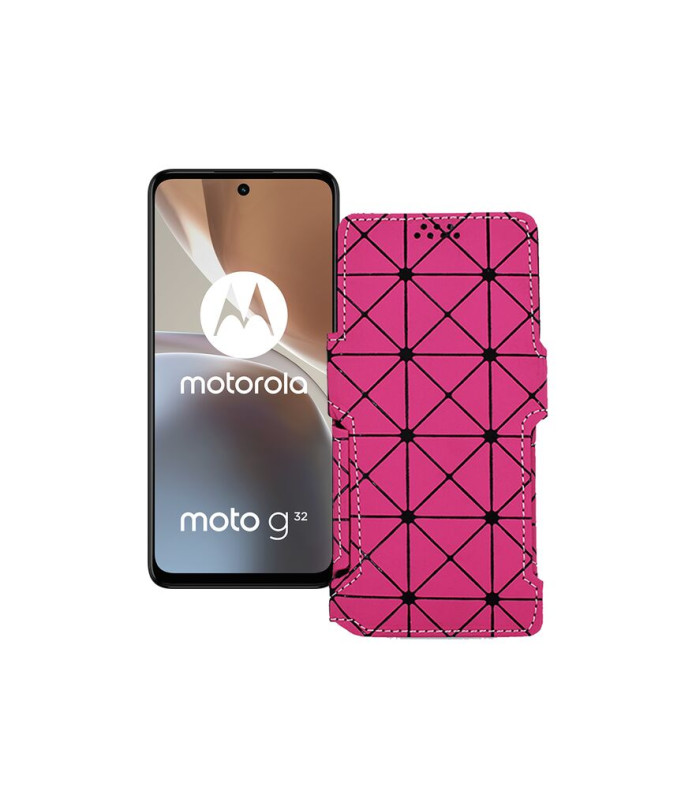 Чохол-книжка з екошкіри для телефону Motorola Moto G32