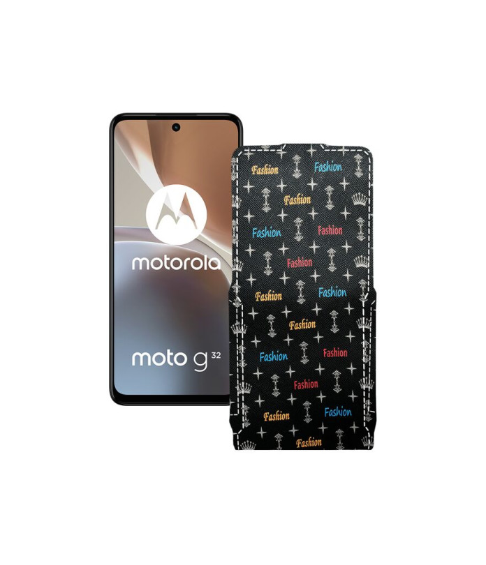 Чохол-флип з екошкіри для телефону Motorola Moto G32