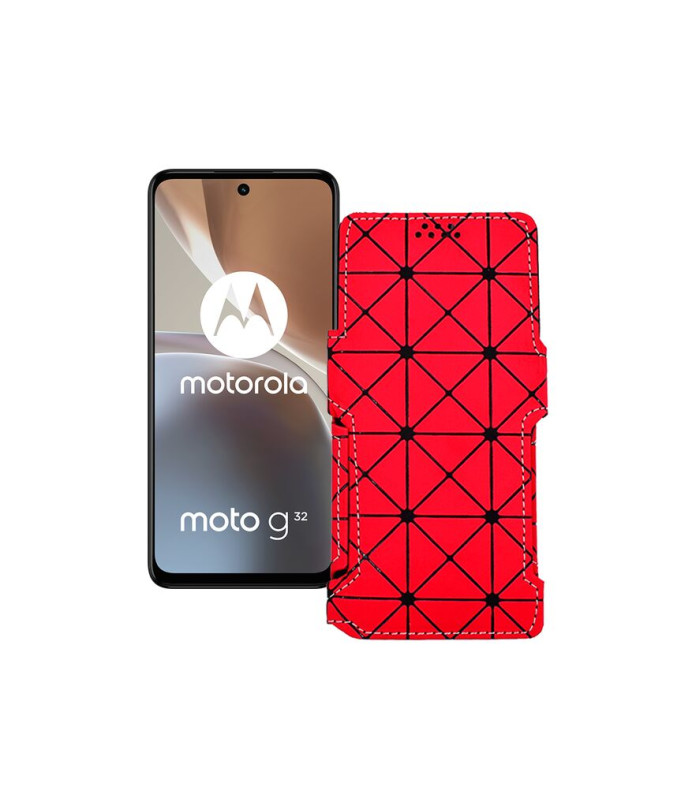 Чохол-книжка з екошкіри для телефону Motorola Moto G32