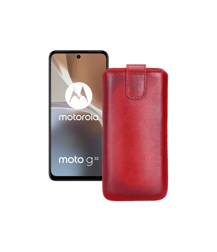 Витяжка з екошкіри для телефону Motorola Moto G32