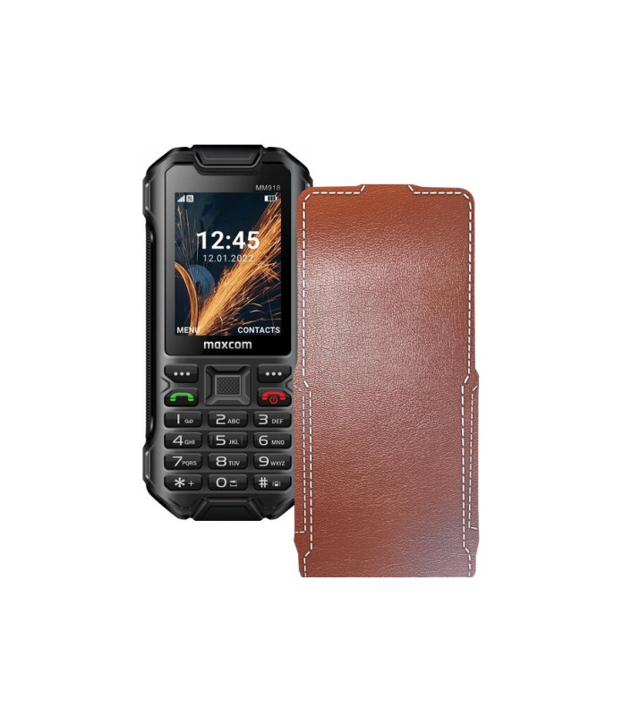 Чохол-флип з екошкіри для телефону Maxcom MM918