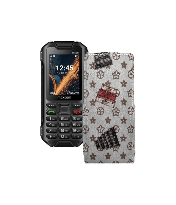 Чохол-флип з екошкіри для телефону Maxcom MM918