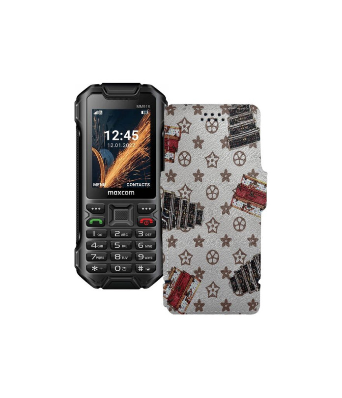 Чохол-книжка з екошкіри для телефону Maxcom MM918