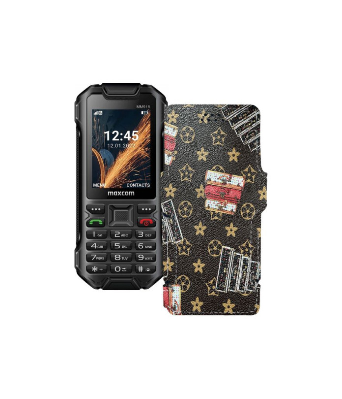 Чохол-книжка з екошкіри для телефону Maxcom MM918