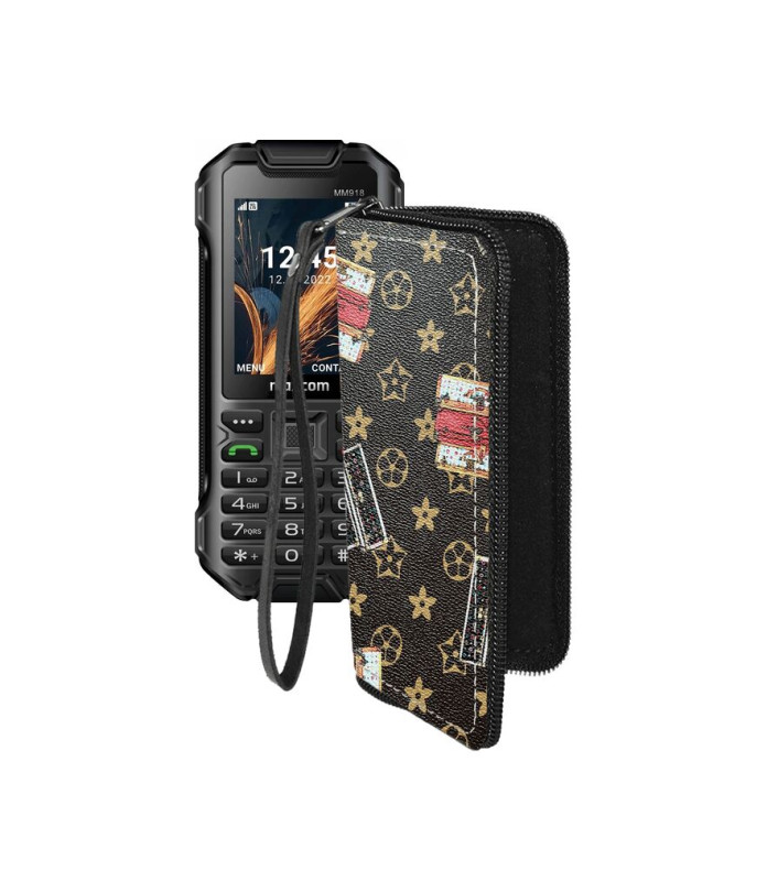 Чохол-гаманець з екошкіри для телефону Maxcom MM918
