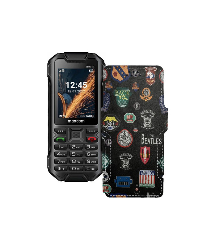 Чохол-книжка з екошкіри для телефону Maxcom MM918
