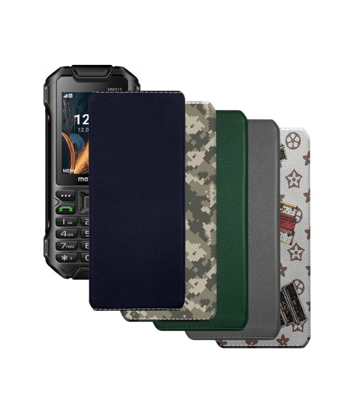 Накладка з екошкіри для телефону Maxcom MM918
