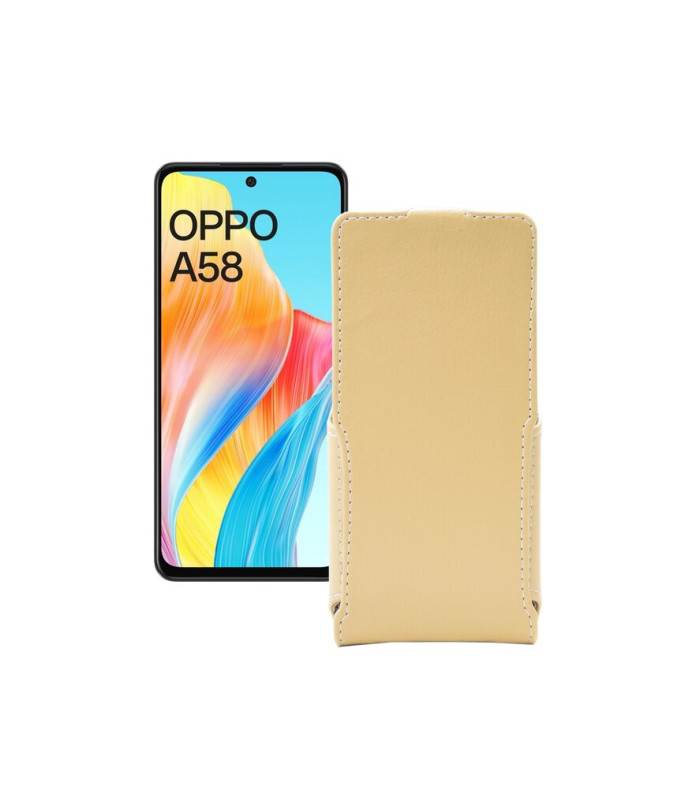 Чохол-флип з екошкіри для телефону OPPO A58 4G