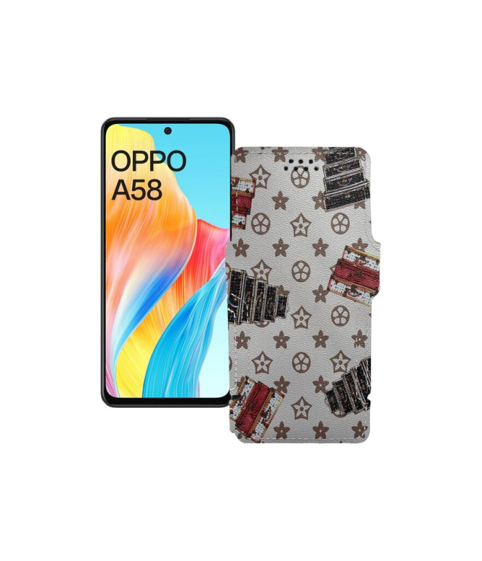 Чохол-книжка з екошкіри для телефону OPPO A58 4G