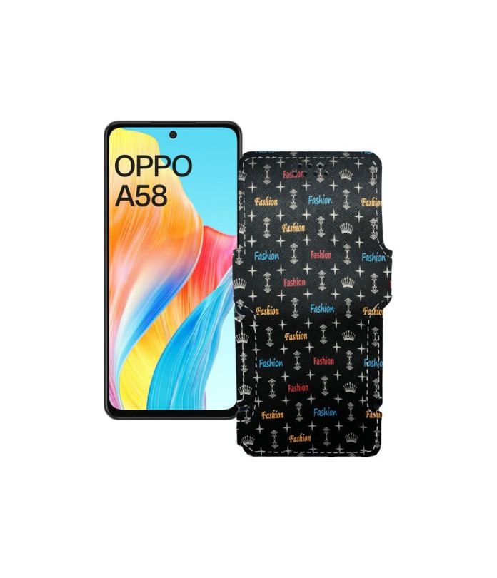 Чохол-книжка з екошкіри для телефону OPPO A58 4G