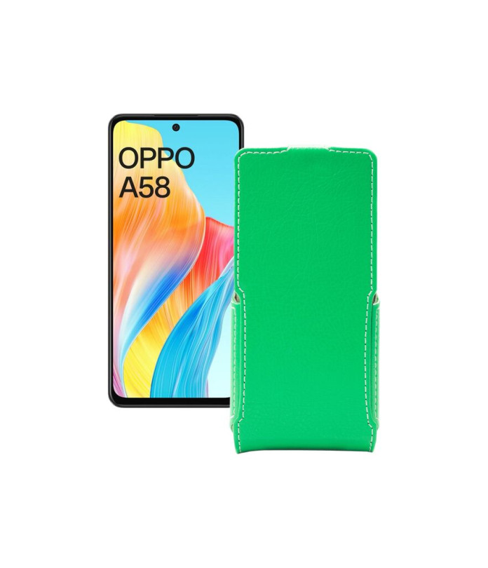 Чохол-флип з екошкіри для телефону OPPO A58 4G