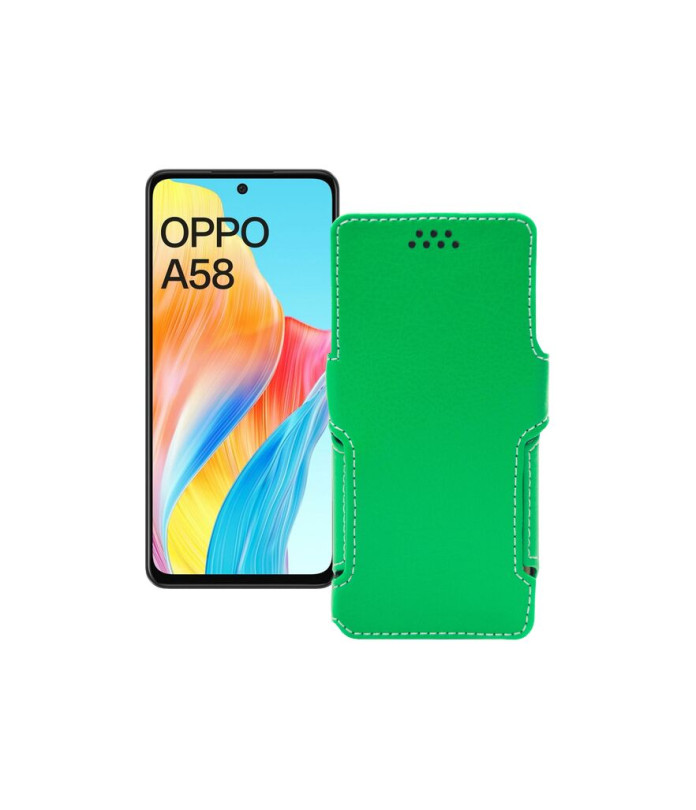 Чохол-книжка з екошкіри для телефону OPPO A58 4G