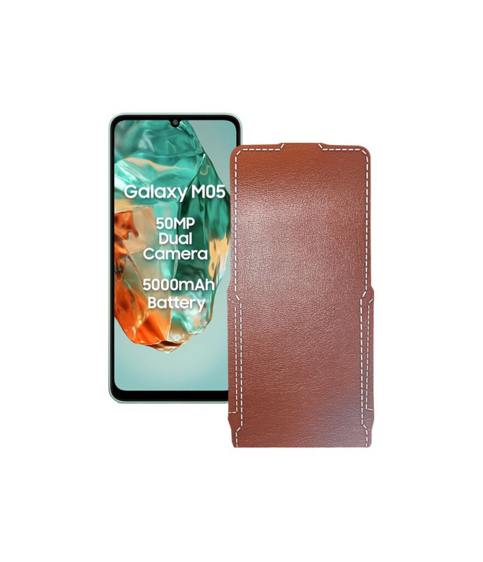 Чохол-флип з екошкіри для телефону Samsung Galaxy M05 (M055)