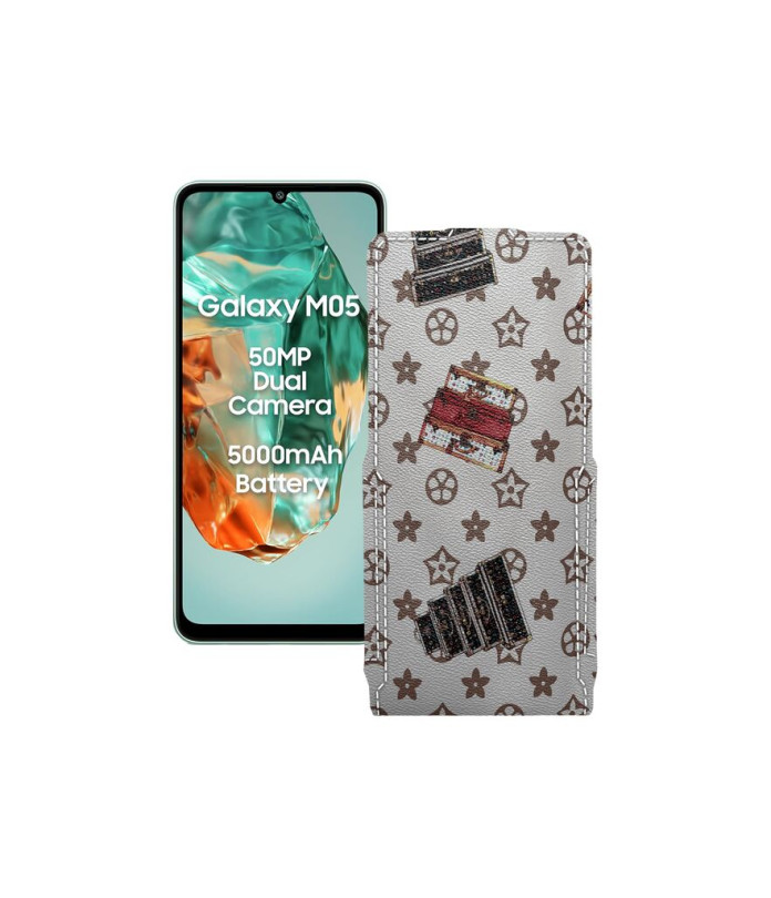 Чохол-флип з екошкіри для телефону Samsung Galaxy M05 (M055)