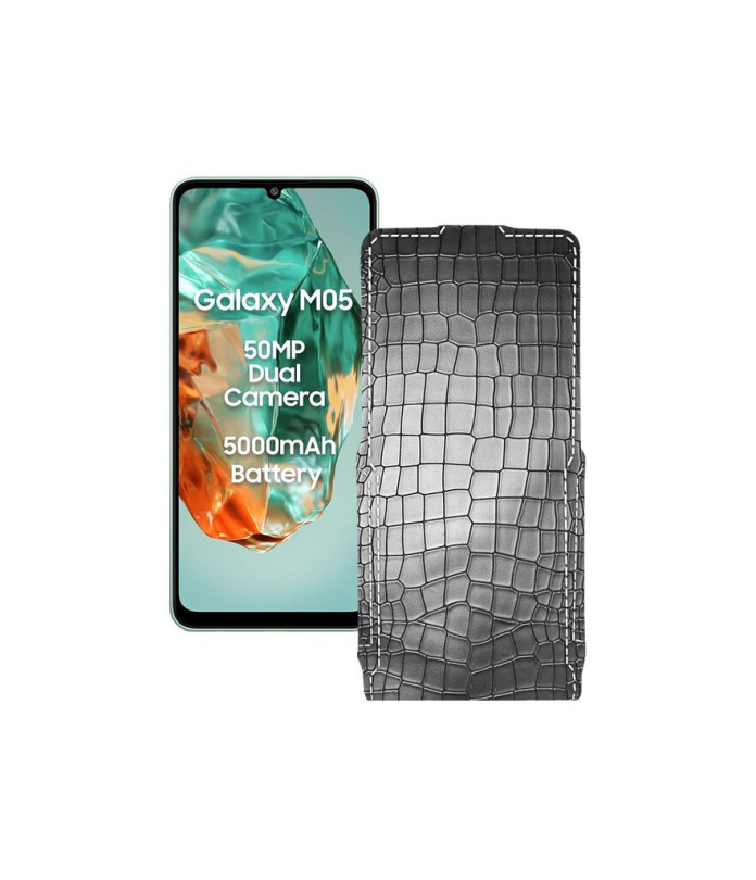 Чохол-флип з екошкіри для телефону Samsung Galaxy M05 (M055)