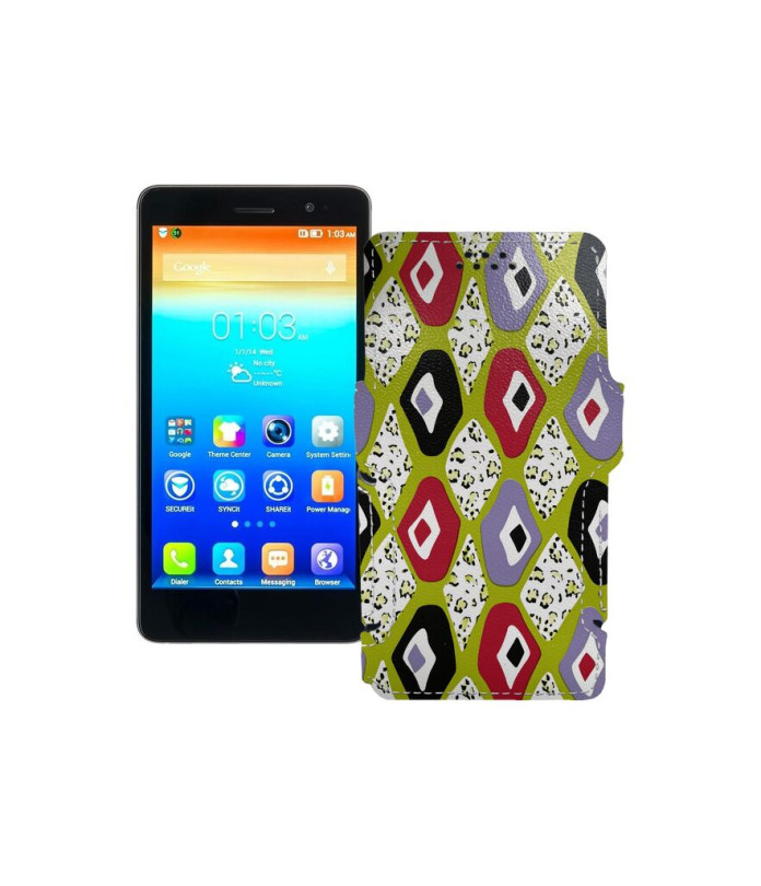 Чохол-книжка з екошкіри для телефону Lenovo S860