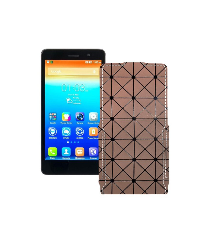 Чохол-флип з екошкіри для телефону Lenovo S860
