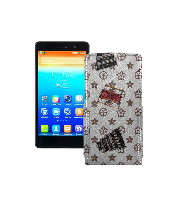 Чохол-флип з екошкіри для телефону Lenovo S860