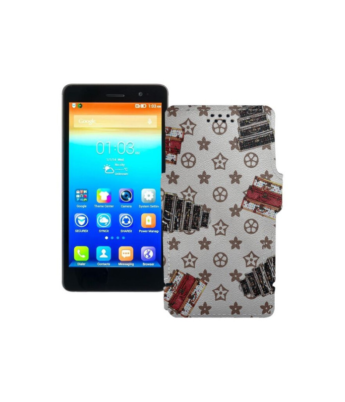 Чохол-книжка з екошкіри для телефону Lenovo S860