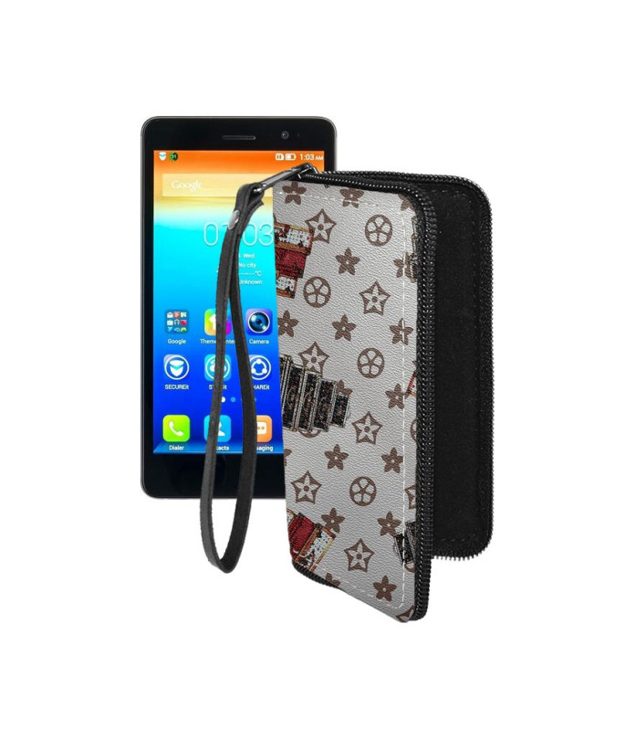 Чохол-гаманець з екошкіри для телефону Lenovo S860