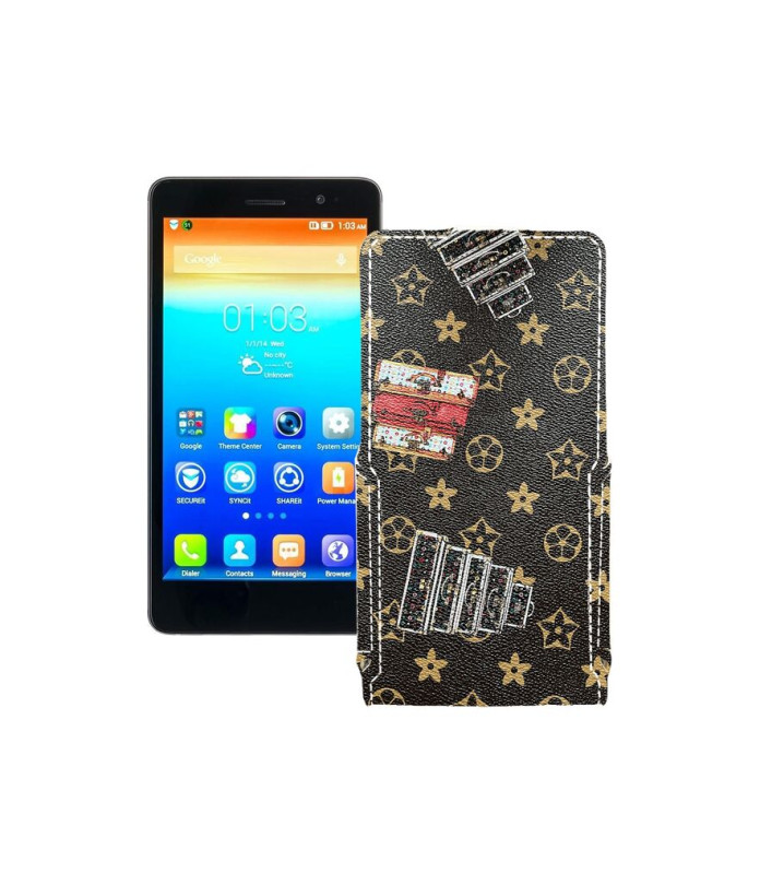 Чохол-флип з екошкіри для телефону Lenovo S860