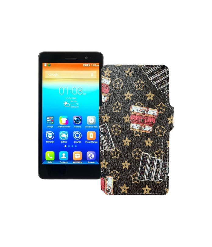 Чохол-книжка з екошкіри для телефону Lenovo S860