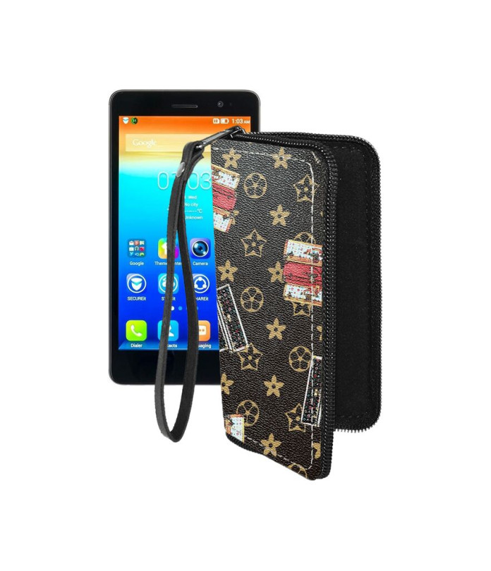 Чохол-гаманець з екошкіри для телефону Lenovo S860