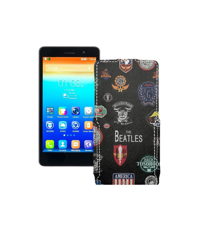 Чохол-флип з екошкіри для телефону Lenovo S860