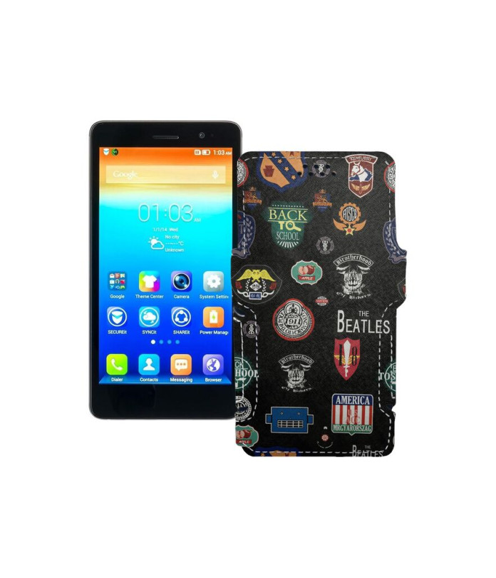 Чохол-книжка з екошкіри для телефону Lenovo S860